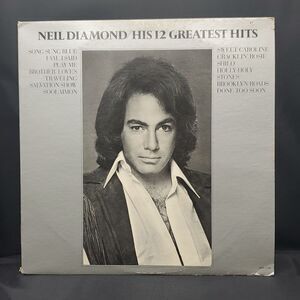 1974 Neil Diamond His 12 Greatest Hits LP Record Album Vinyl